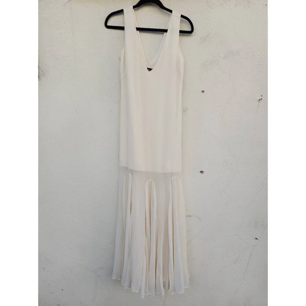 Abercrombie Plunge Godet Skirt Maxi Dress